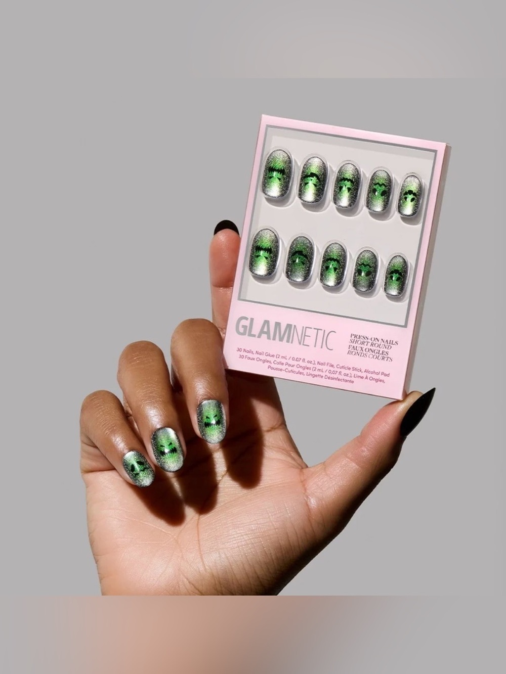 Glamnetic Peek O’ Lantern Short Round Press On Nails NIB